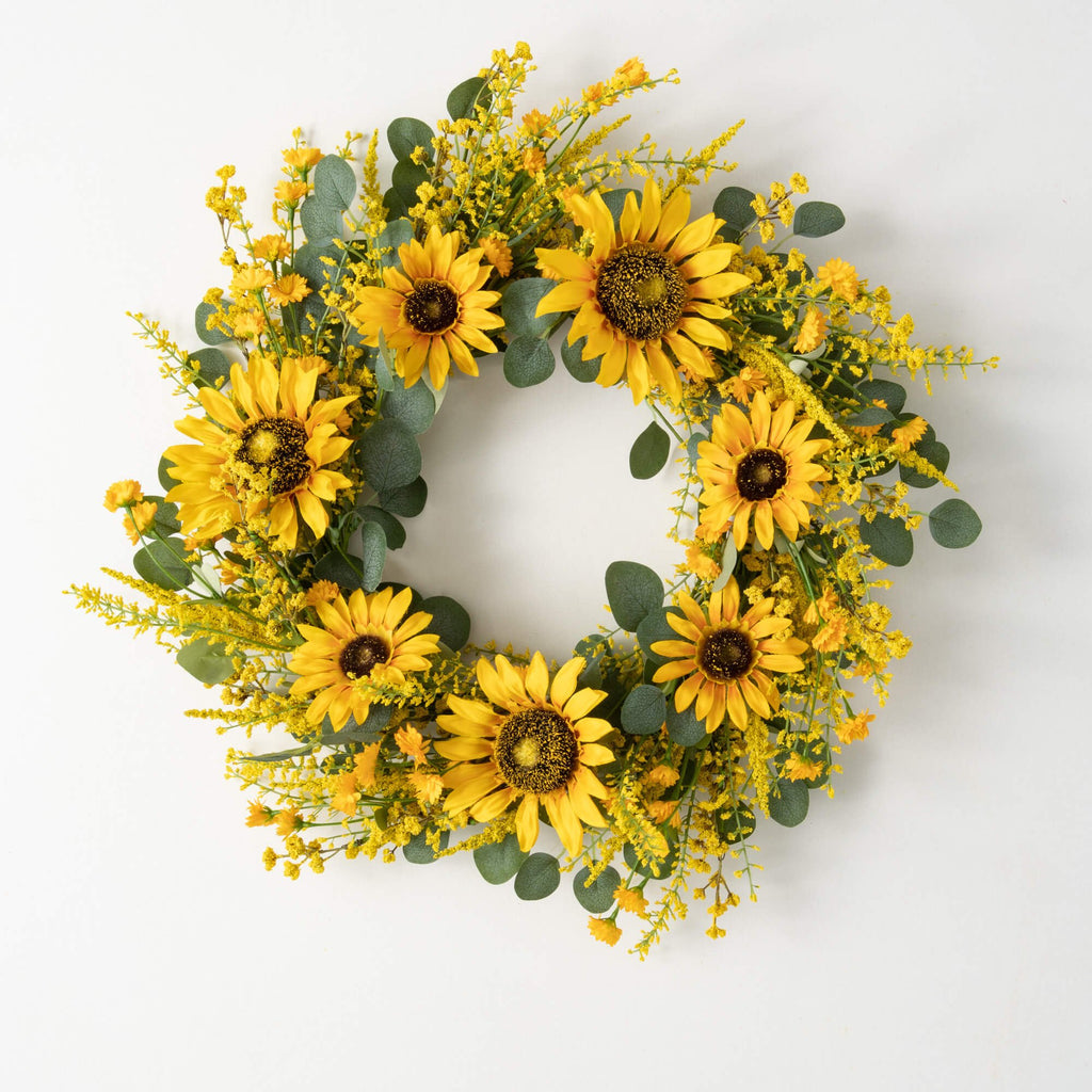 Sunflower & Eucalyptus Wreath 