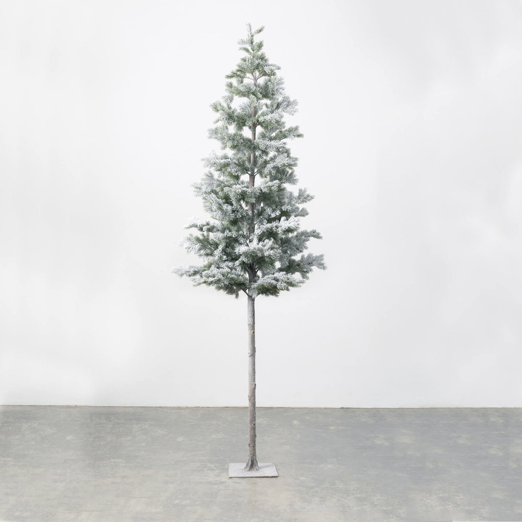 Flocked Pine Tree On Stand    