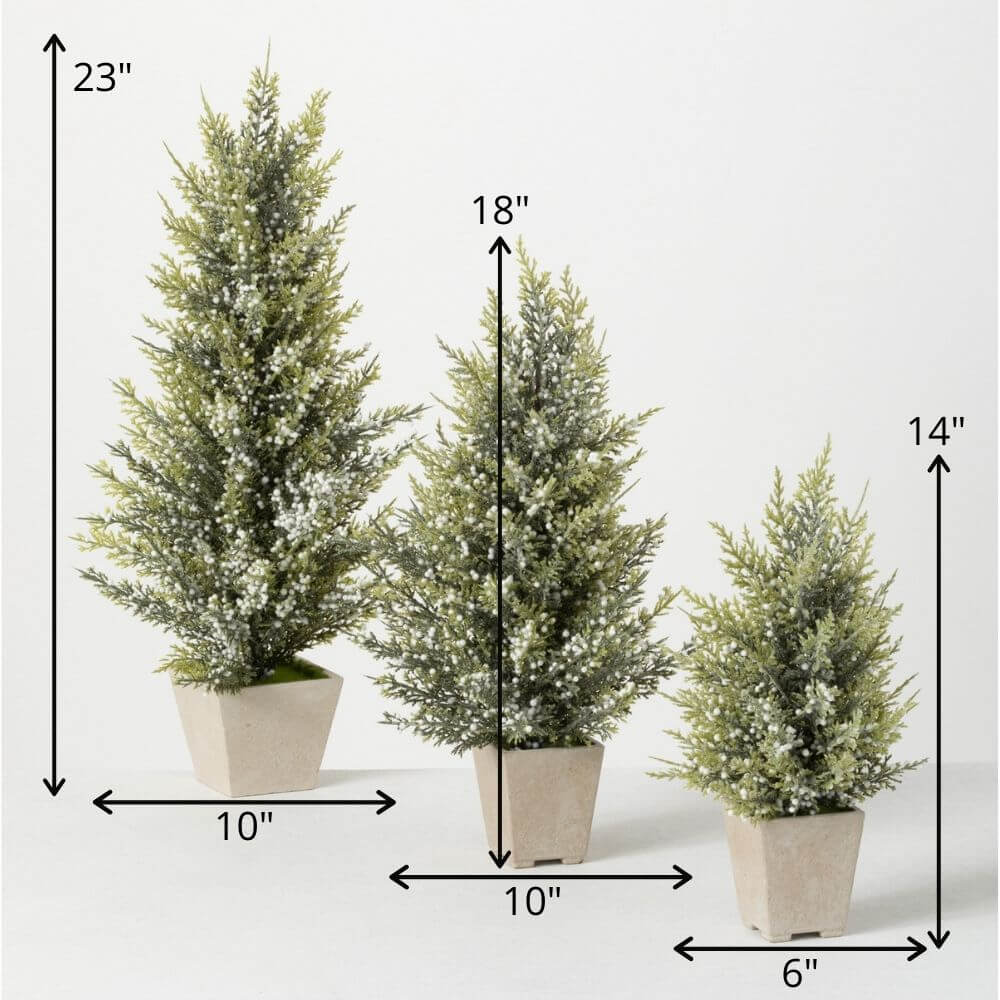 Potted Pine & Berry Tree Set  