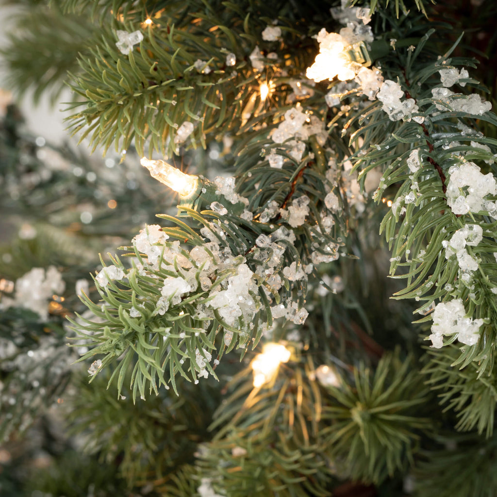 4' Potted Lit Iced Pine Tree  