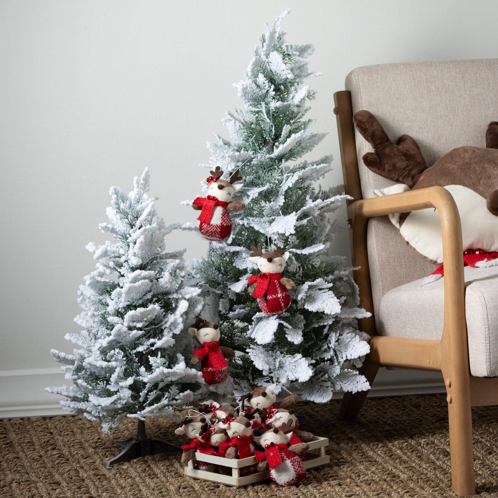 Snowy Cedar Accent Tree Set 2 