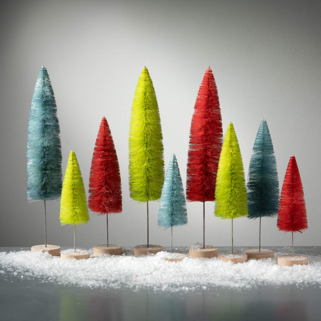 Red Tall Bottlebrush Tree Set 