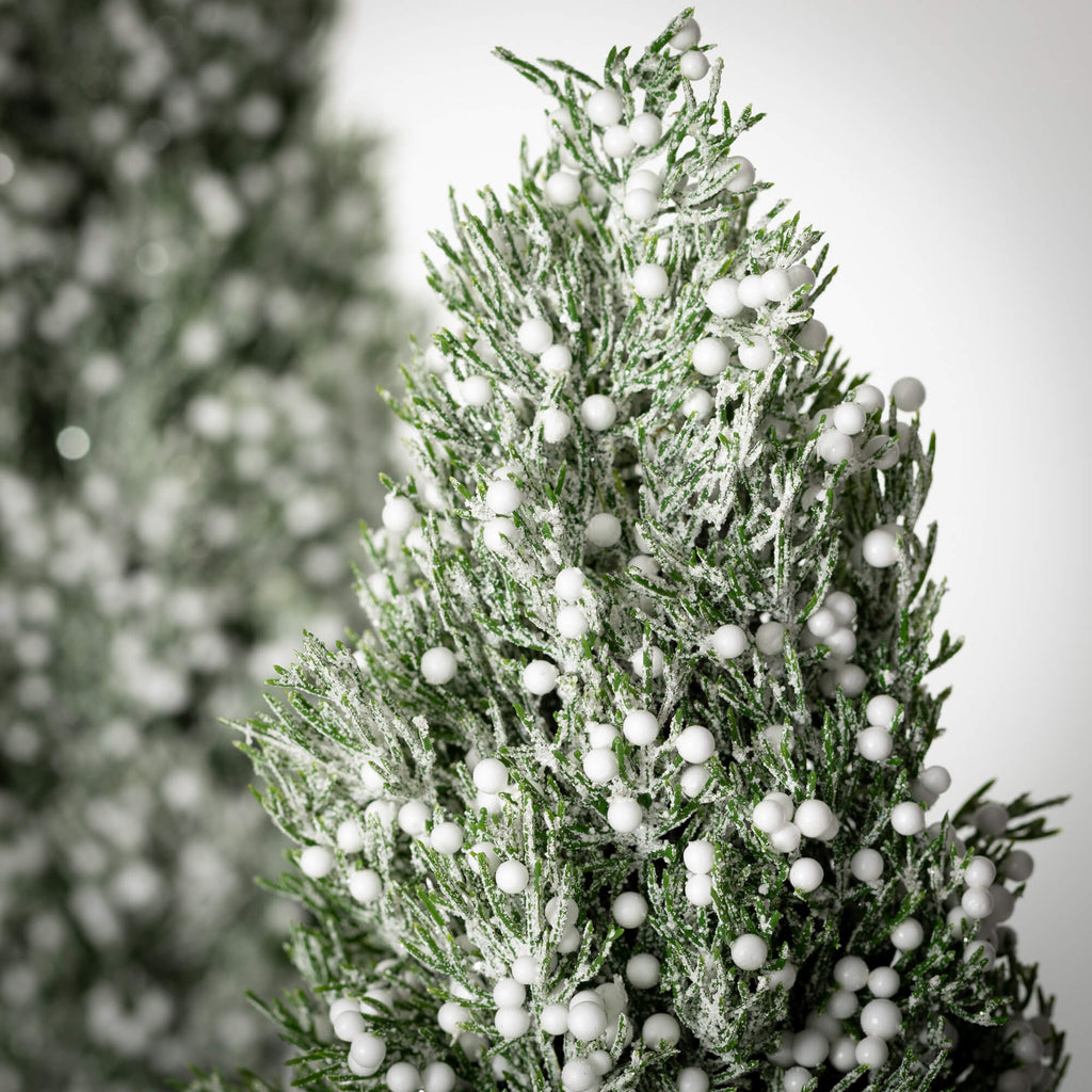 White Berry Frosted Tree Set 2