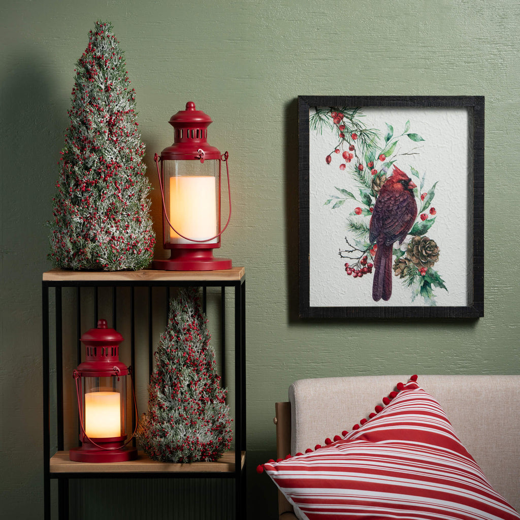 Red Frosted Berry Tree Set    