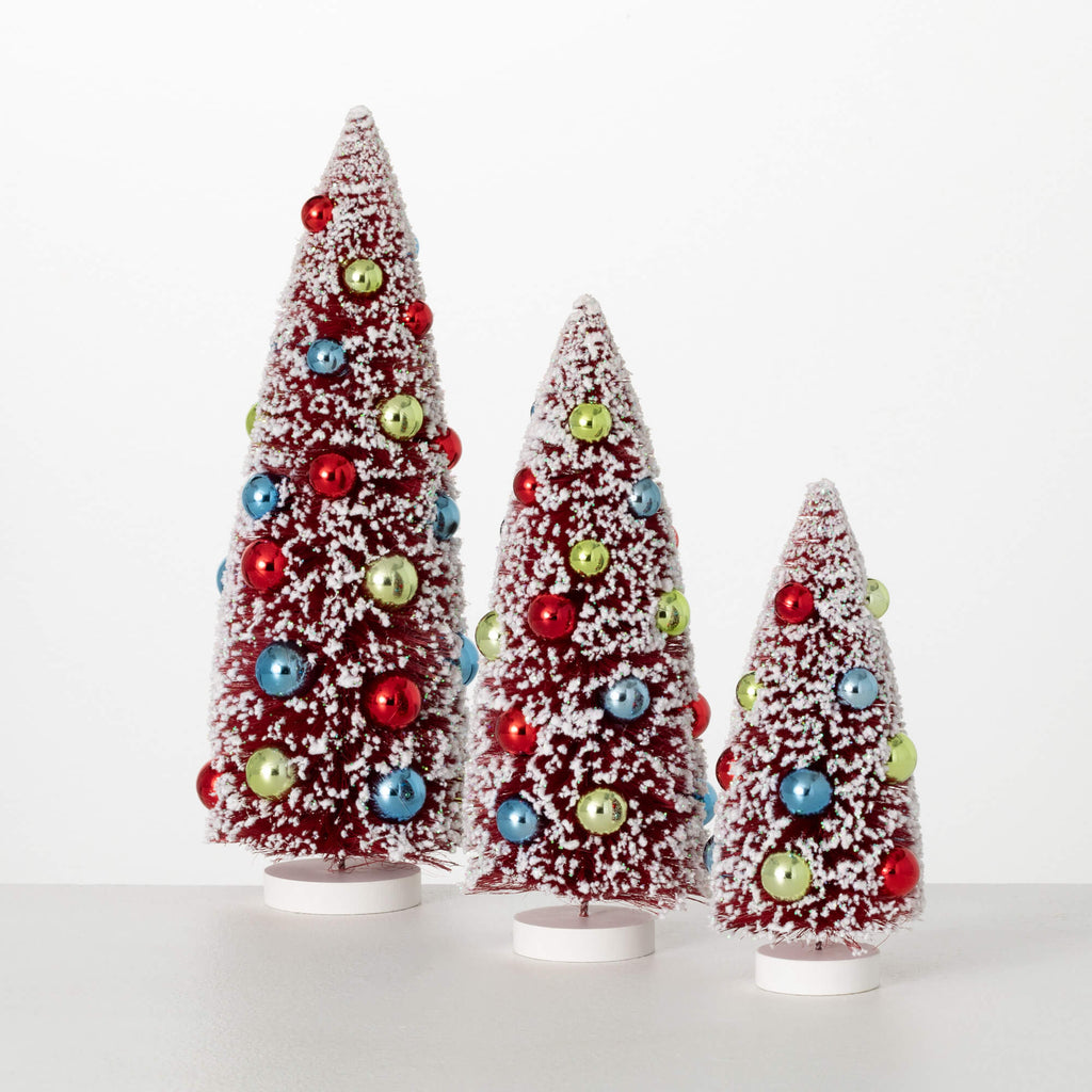 Bottlebrush Ornament Tree Trio