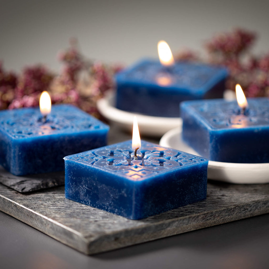 Blue Votives & Dish Gift Set  