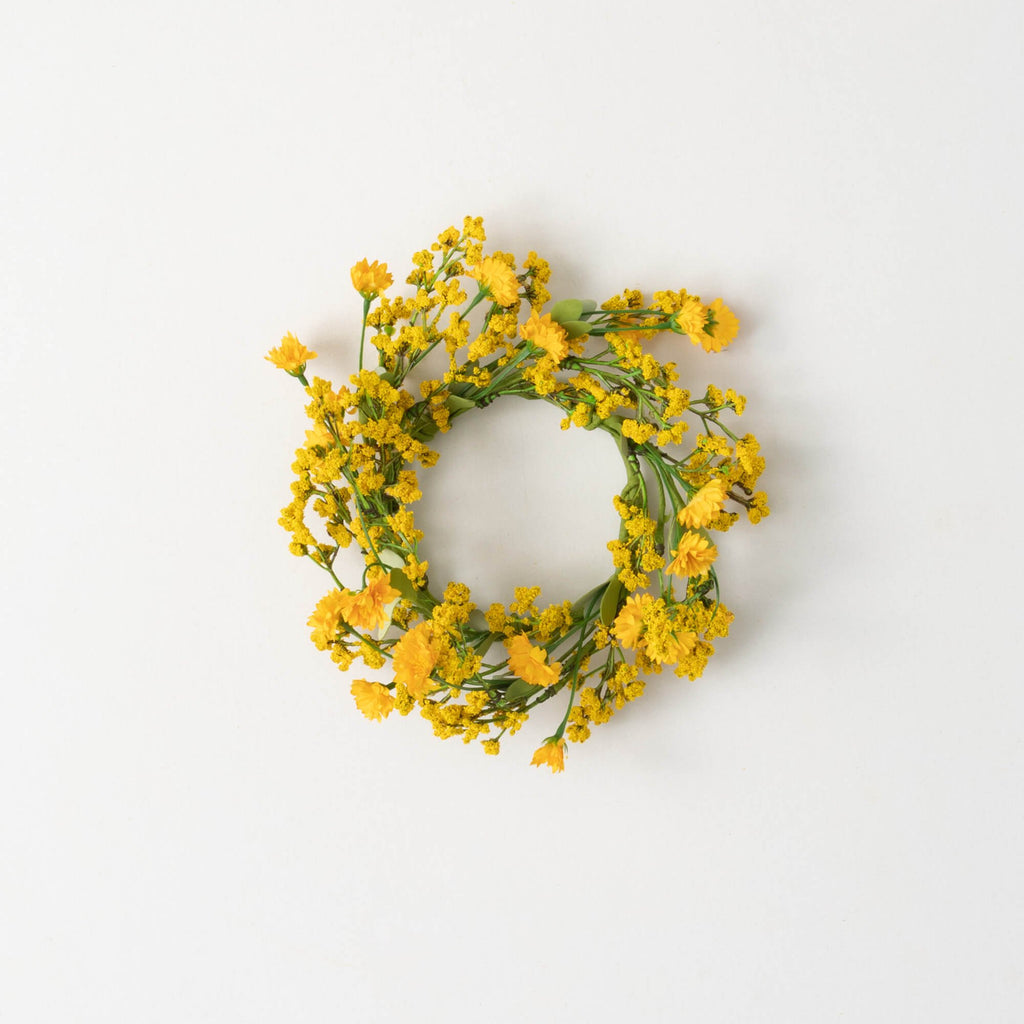 Yellow Wildflower Mini Wreath 