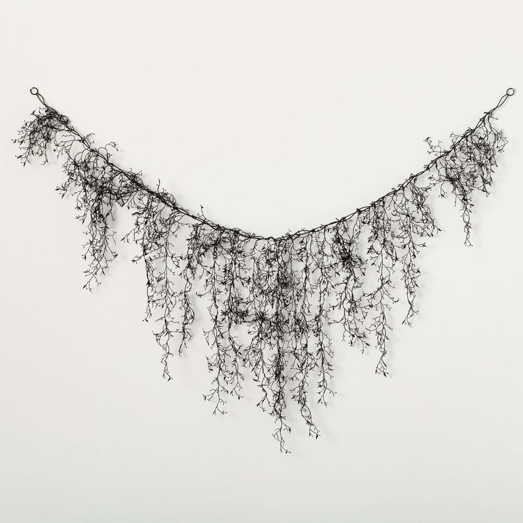 Black Halloween Drop Garland  