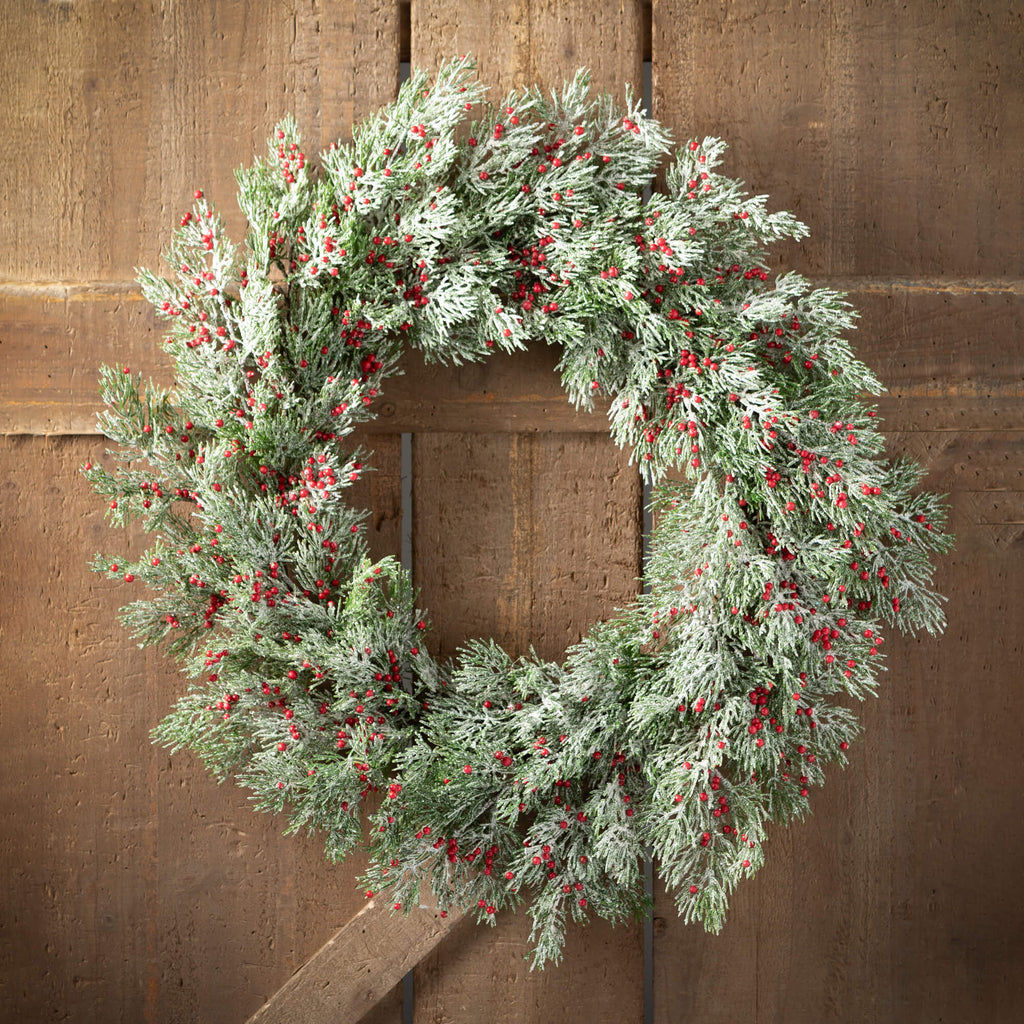 Cedar Red Berry Wreath        