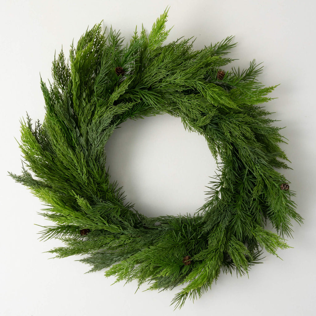 Lush Green Cedar Wreath       