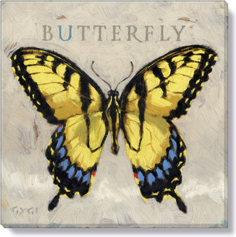 Yellow Butterfly Giclee Wall A