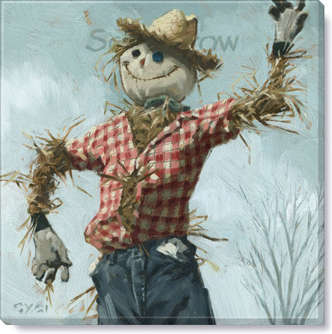 Cowboy Scarecrow Giclee Art   