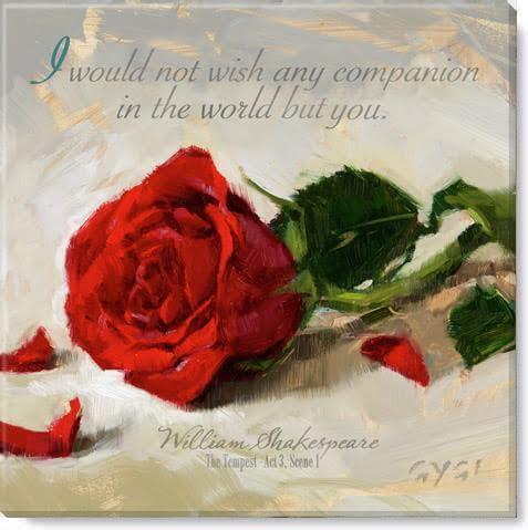 Inspirational Red Rose Giclee 