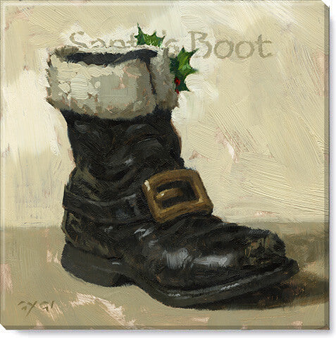 Santa'S Boot Giclee Wall Art  