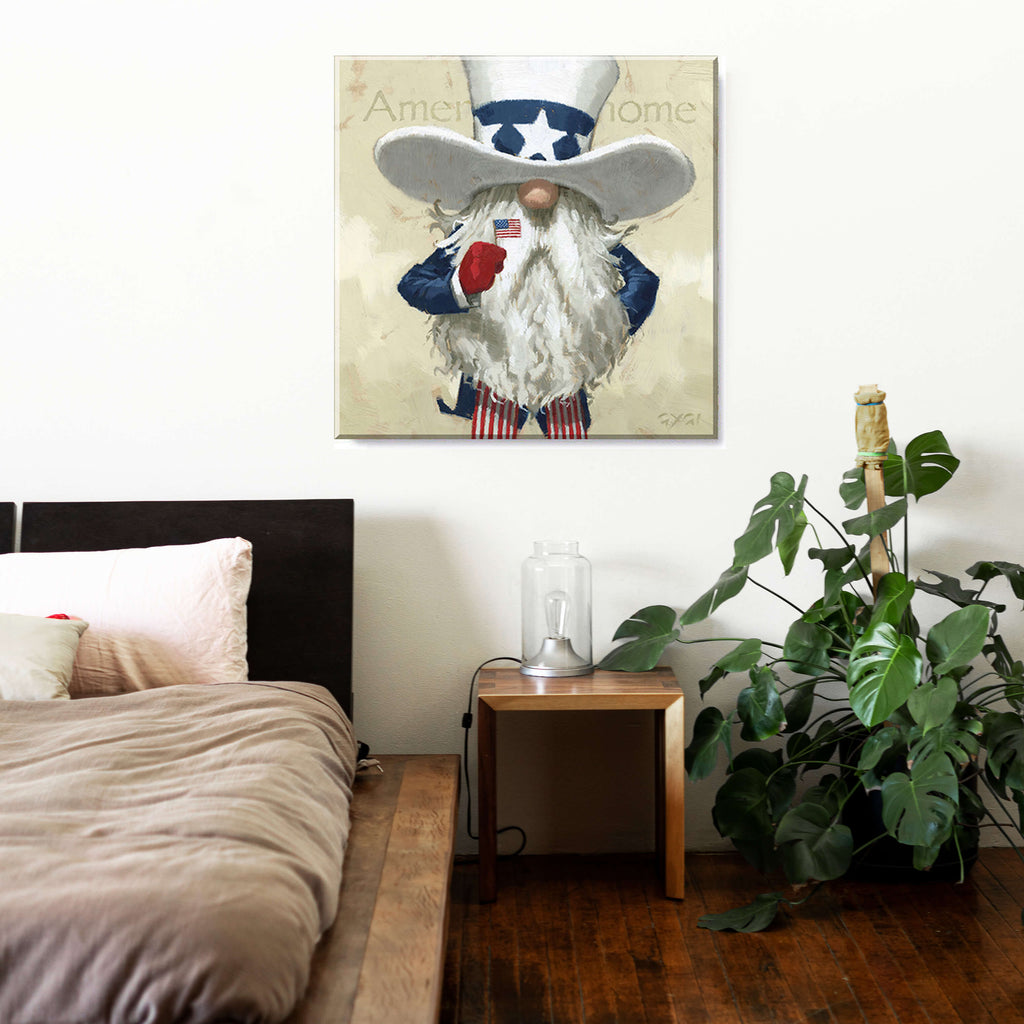 Uncle Sam Gnome Giclee Art    