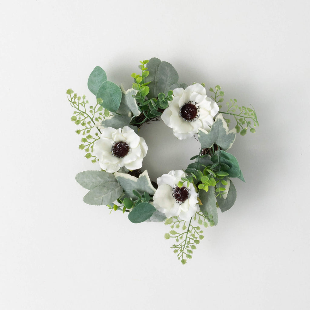 Anemone Silvery Mini Wreath   