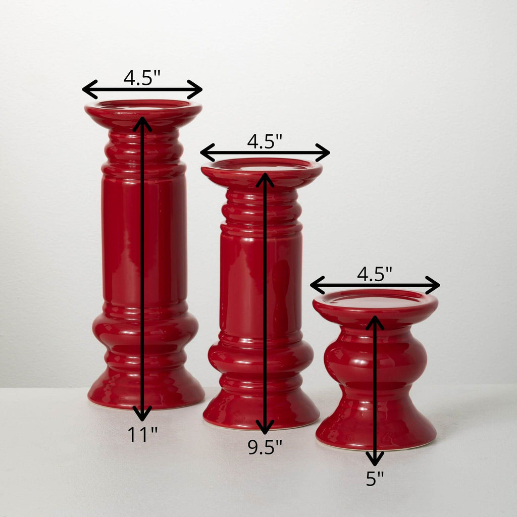 Pillar Candleholder Set Of 3  