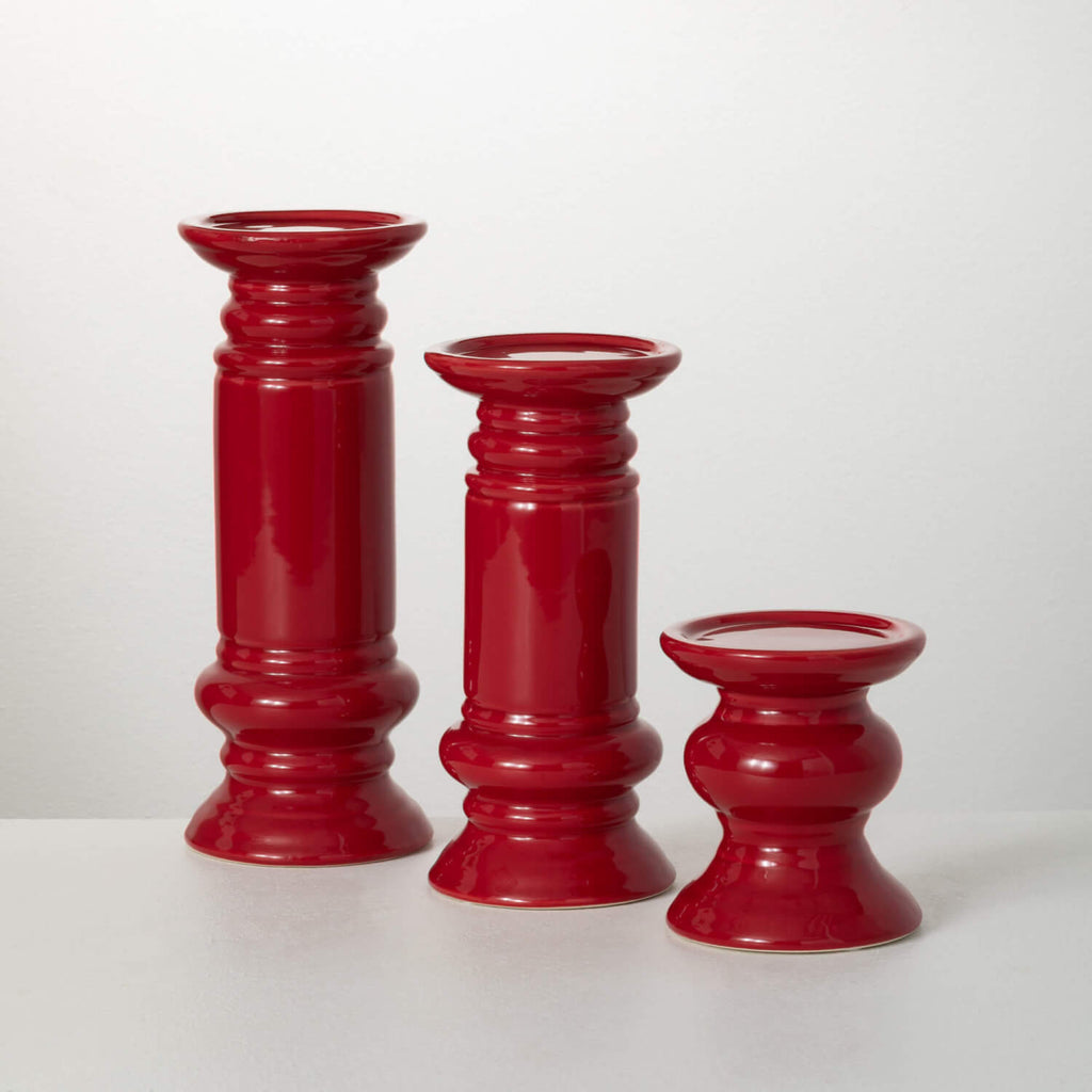Pillar Candleholder Set Of 3  