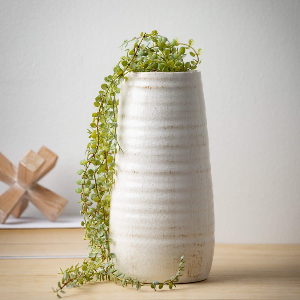 White Glossed Vase            
