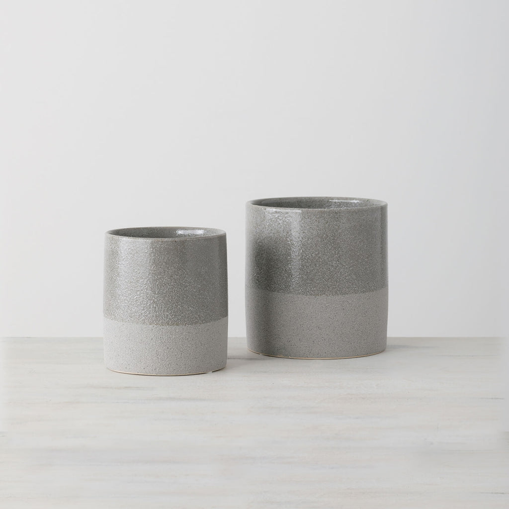 Two-Tone Gray Pot Set Of 2    