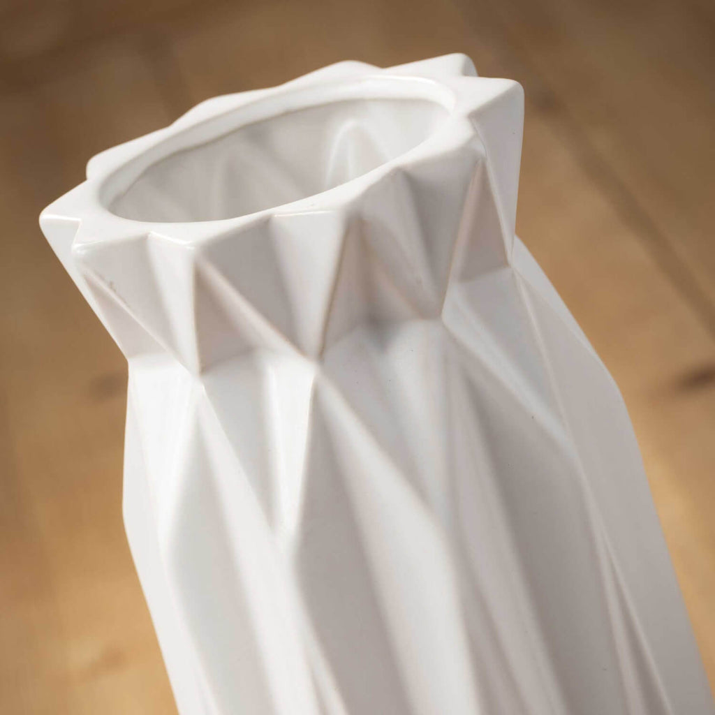 Large Origami Geometric Vase  