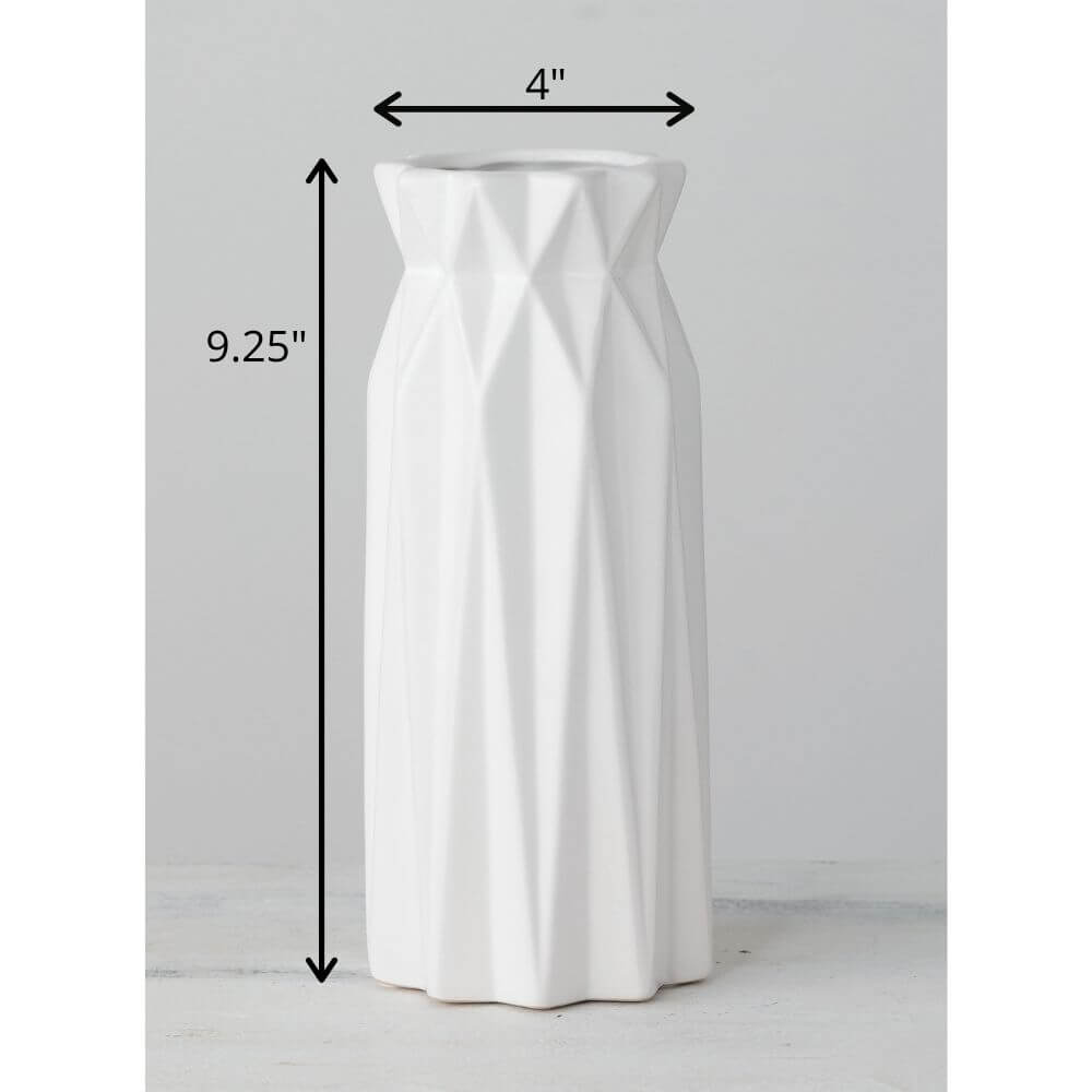 Large Origami Geometric Vase  