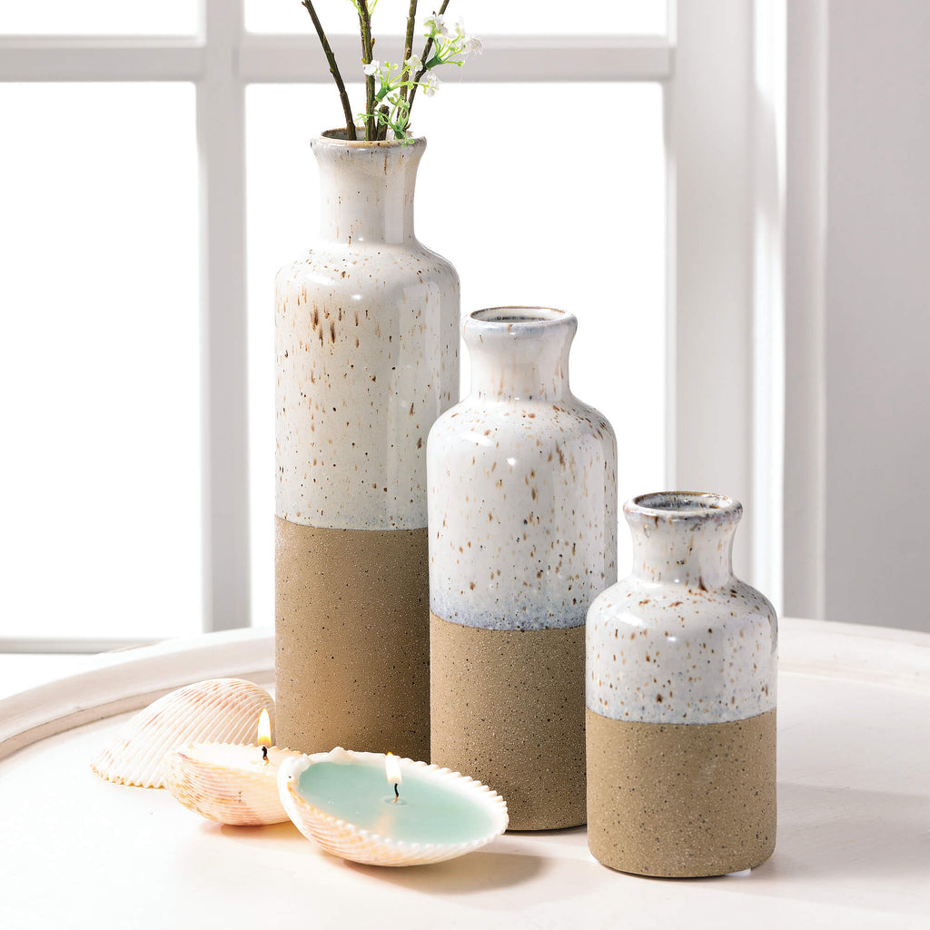 Two-Toned Bottle Vase Set Of 3