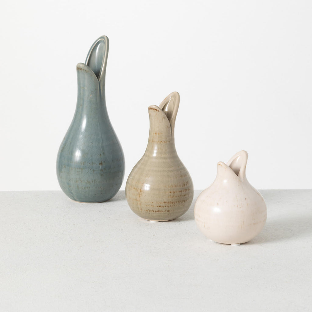 Tritoned Tulip Bulb Vase Set  