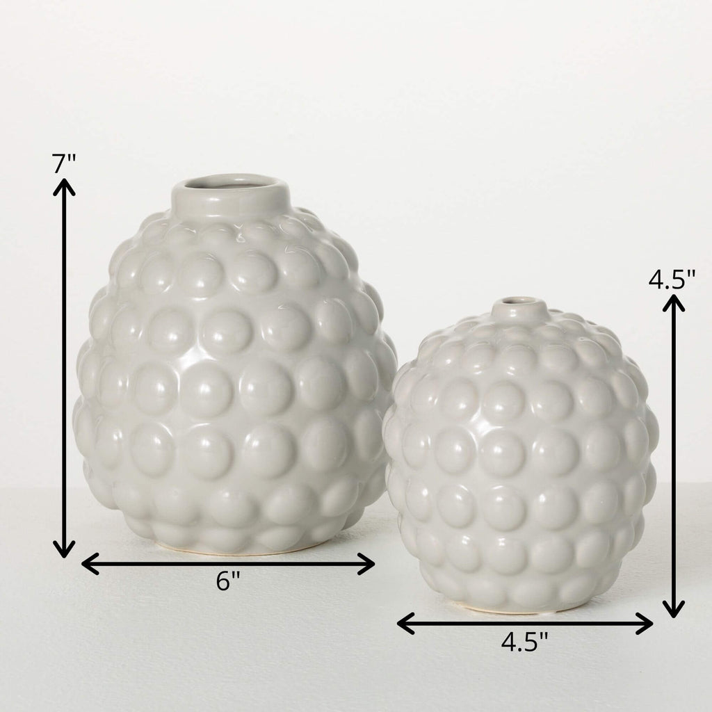 Ceramic Bubble Ellipse Vases  