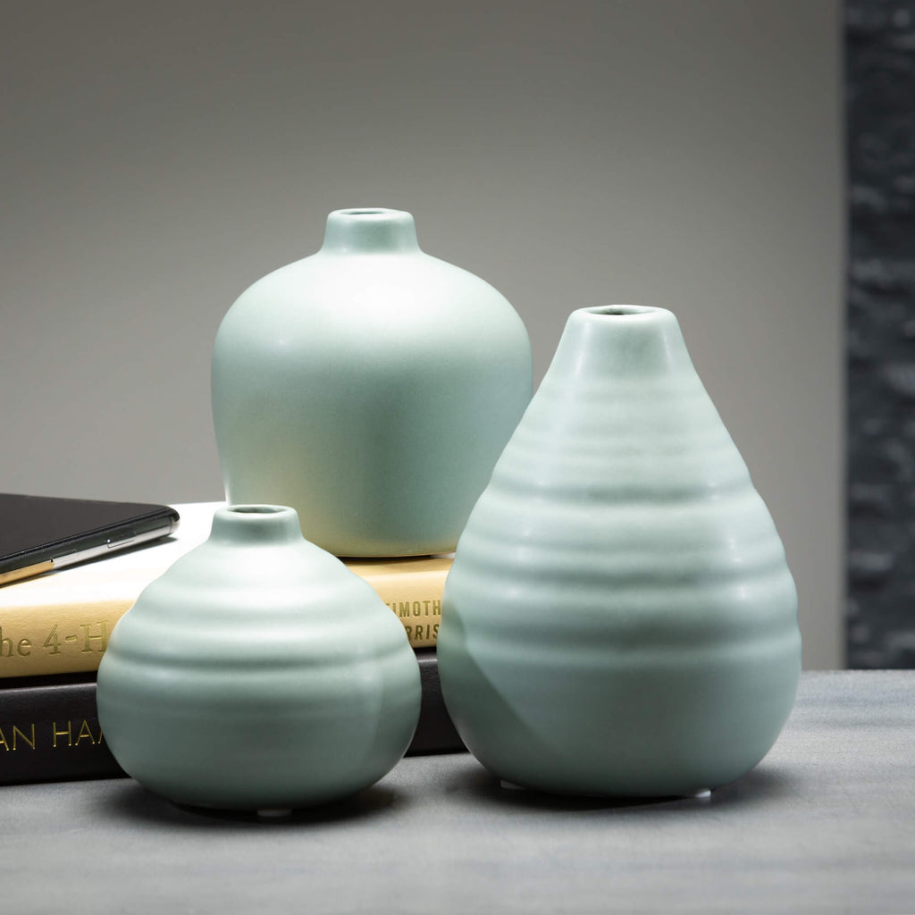 Sage Compact Vase Set Of 3    