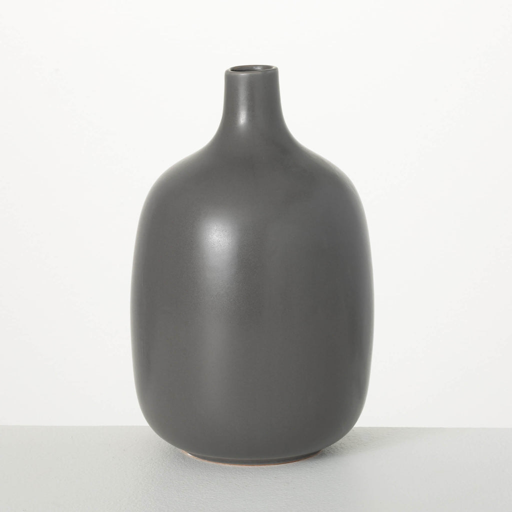 Matte Charcoal Jug Vase       