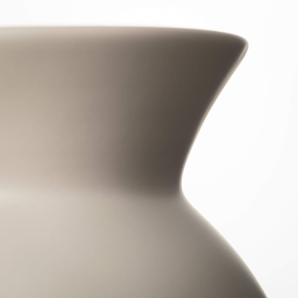 Matte Gray Hourglass Vase     