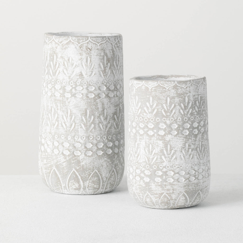 Textured Vase Set Of 2        