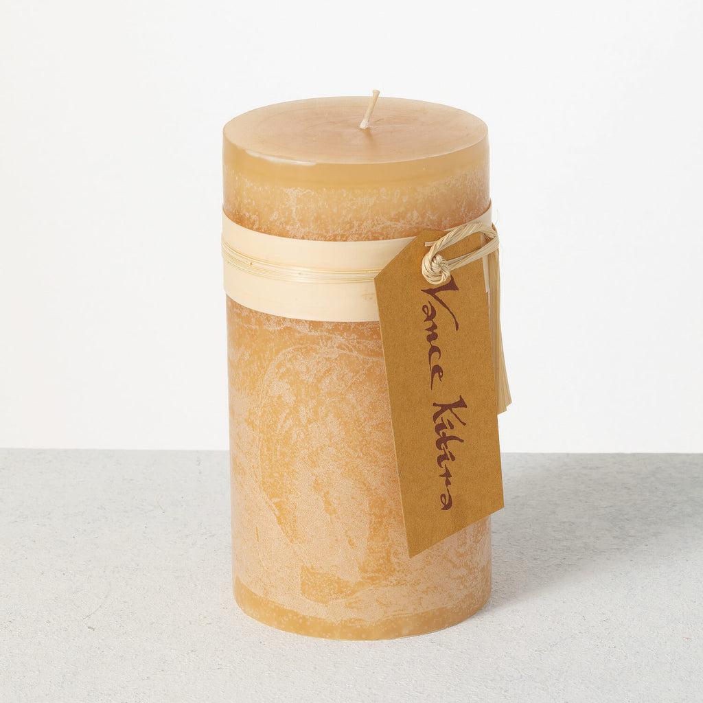 Sand Timber Pillar Candle     
