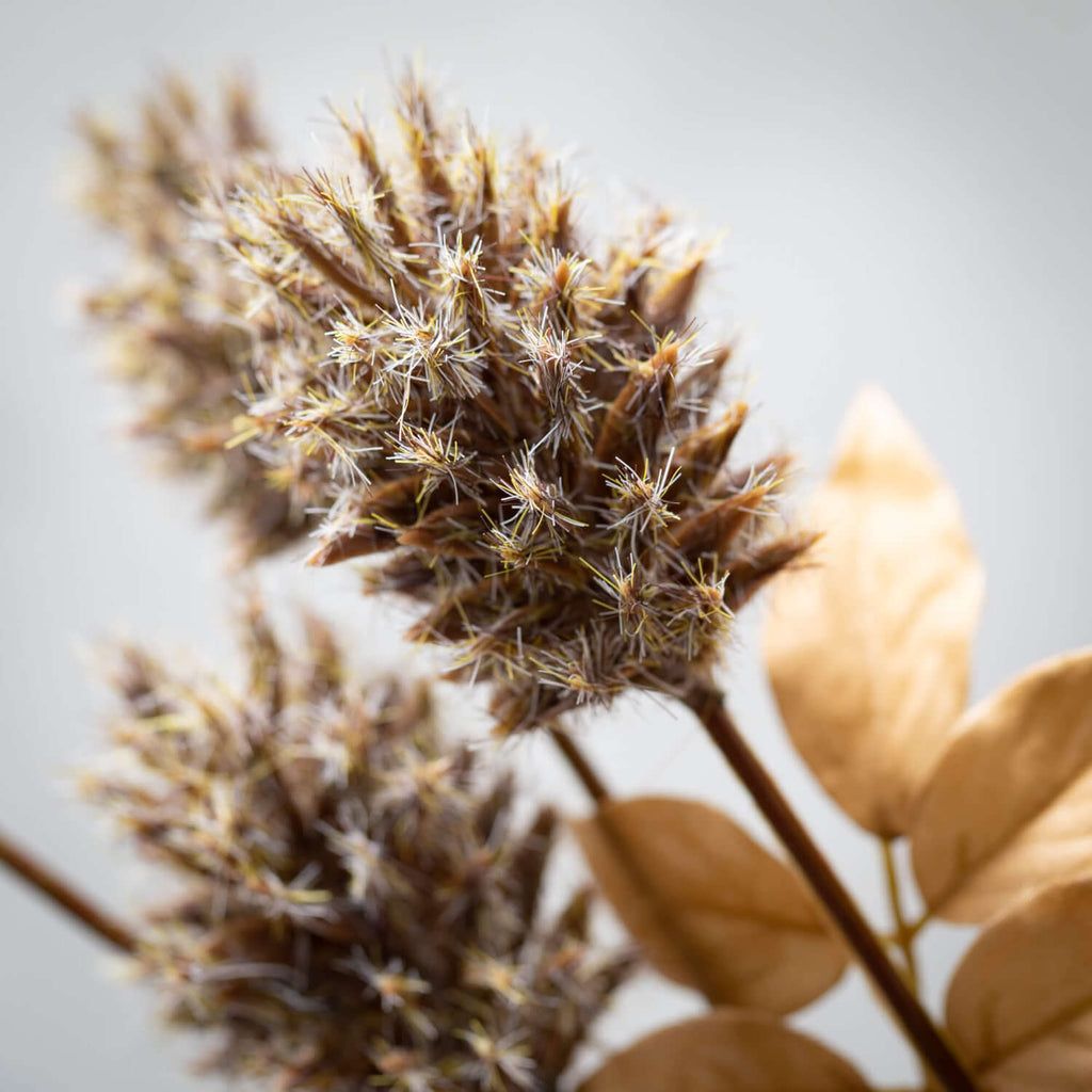 Faux Dried Brown Thistle Spray