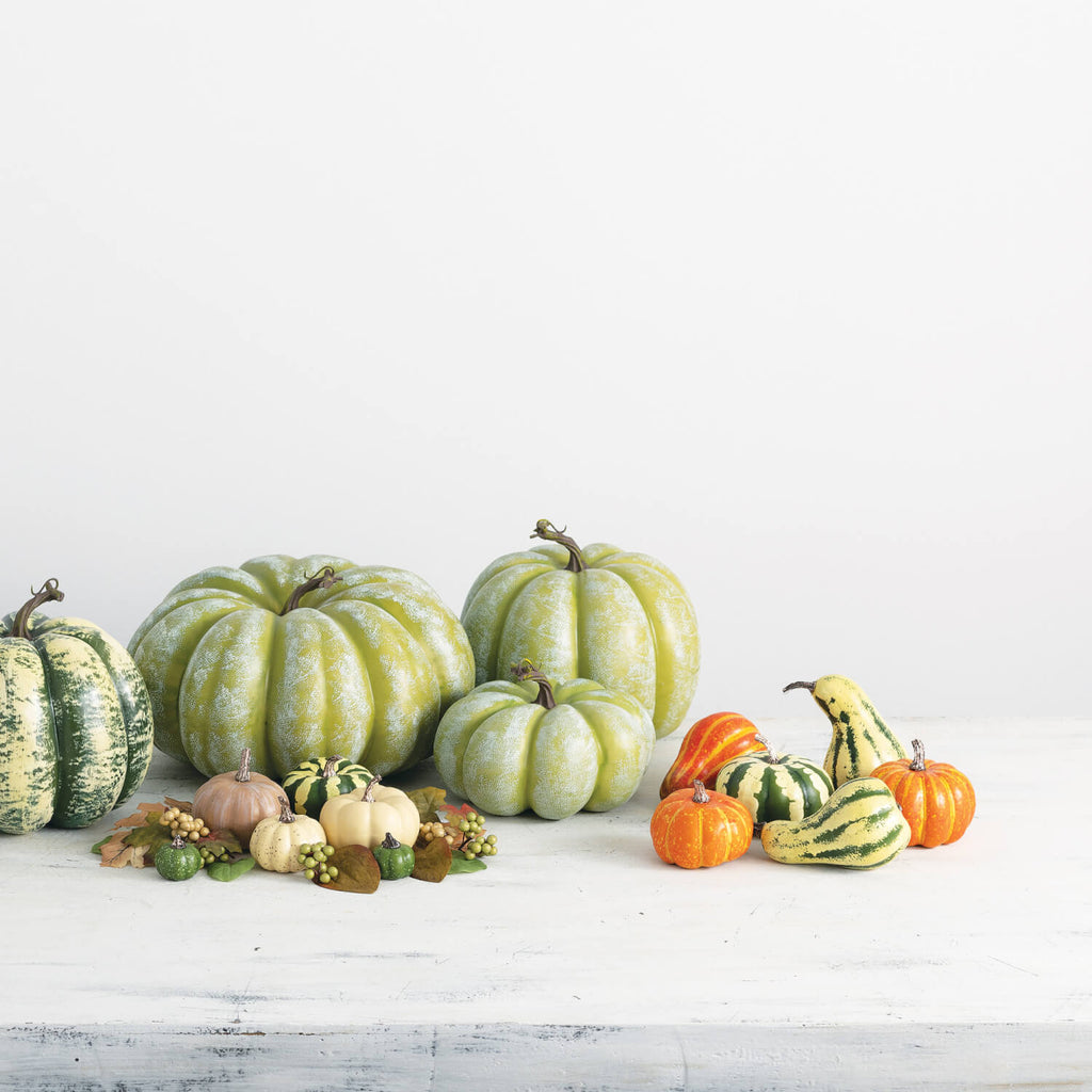 Faux Fall Gourd Set Of 6      