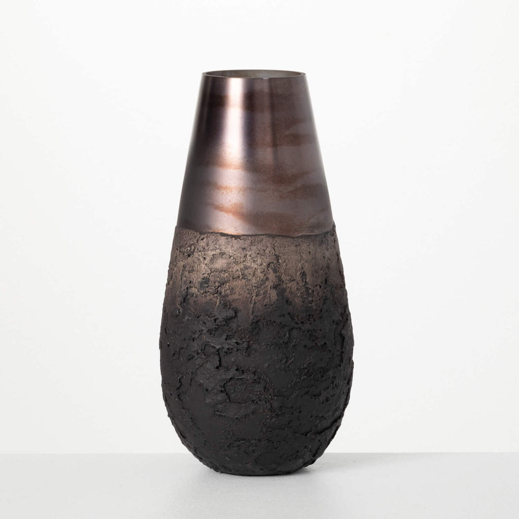 12" Dark Iridescent Vase      