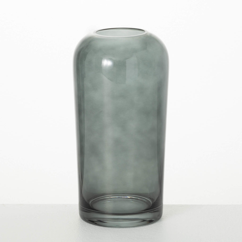 Tall Smoky Glass Vase         