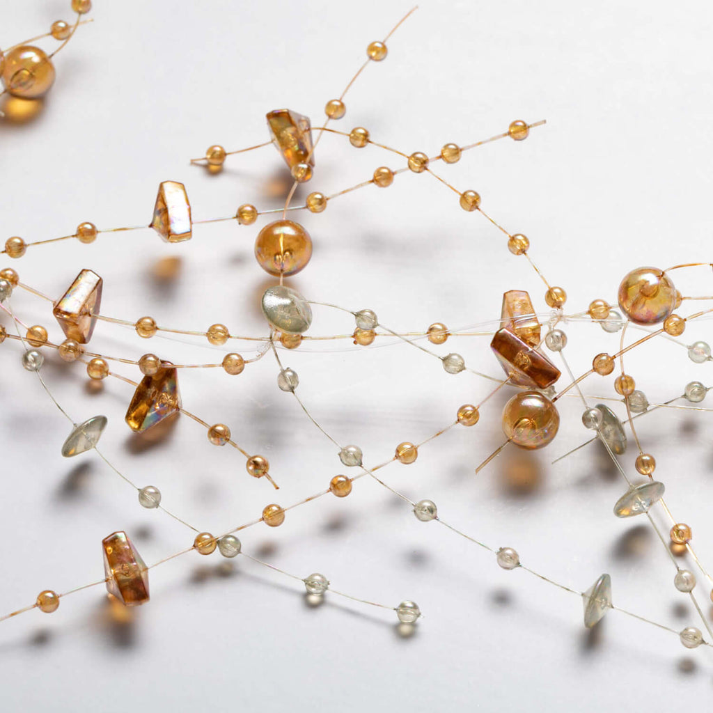Coppery Crystal Bead Garland  