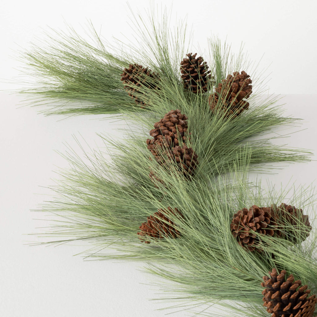 Light Long Pine & Cone Garland