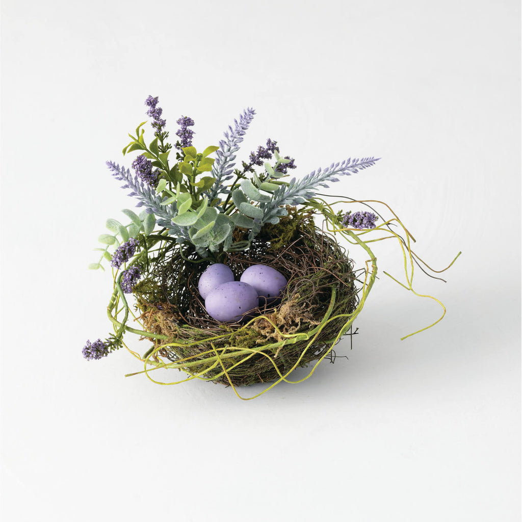 Lavender Decorated Bird Nest  
