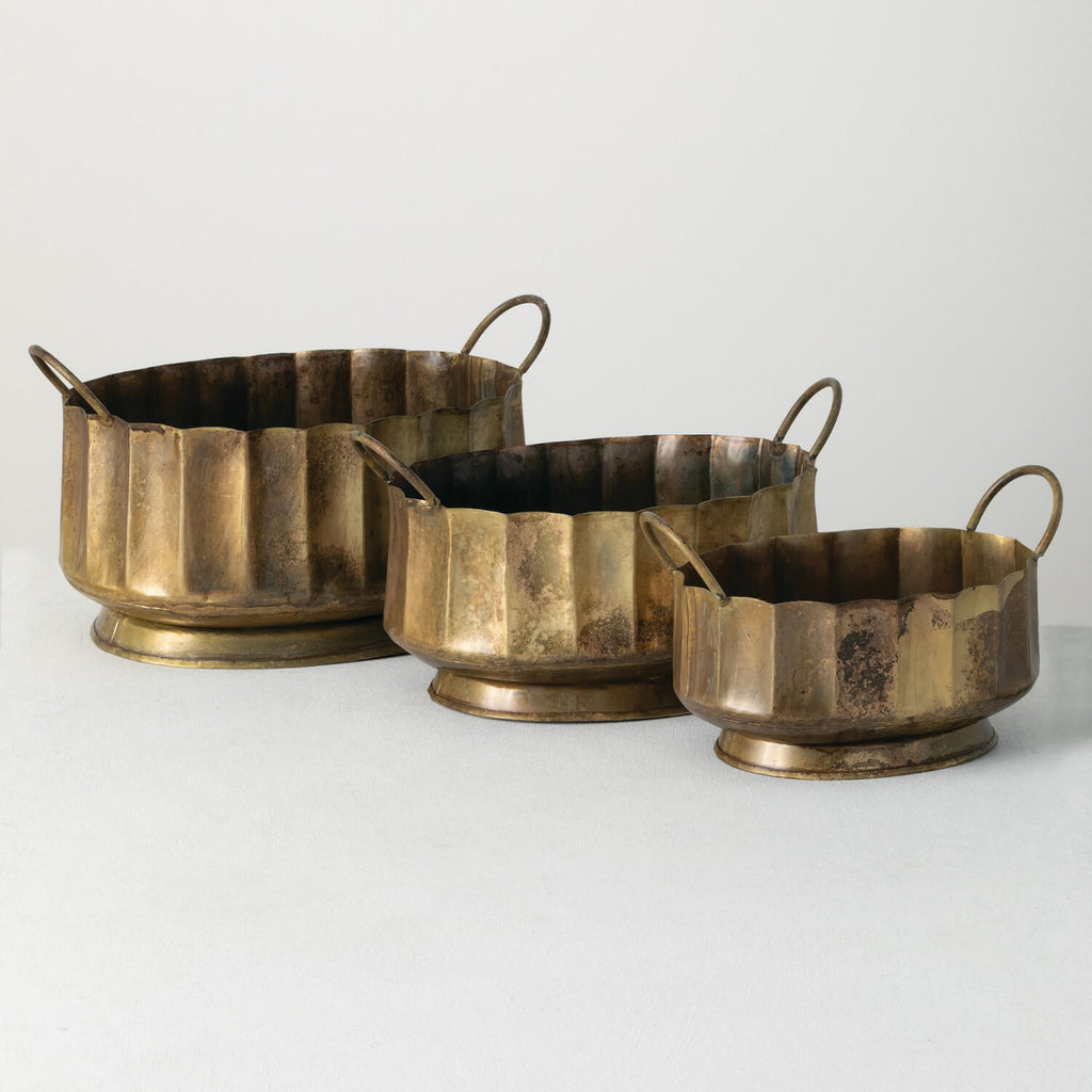 Gold Handled Bowls Set/3      