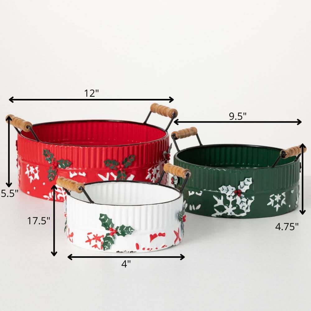 Embossed Holiday Container Set