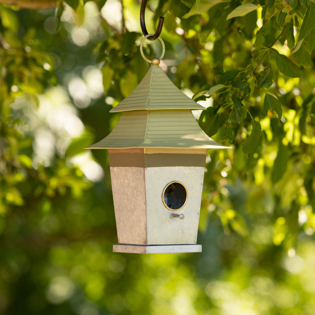 Olive Tiered Roof Birdhouse   