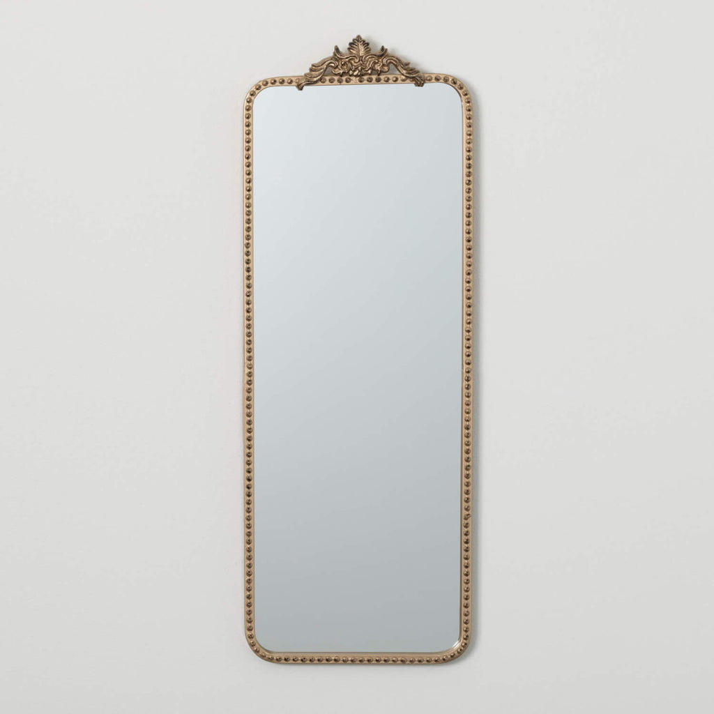 Slim Vintage Gold Edge Mirror 