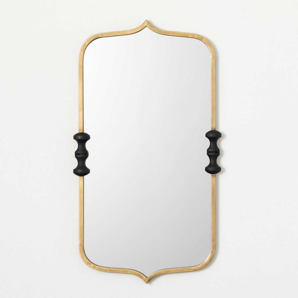 Gold With Black Wall Mirror   