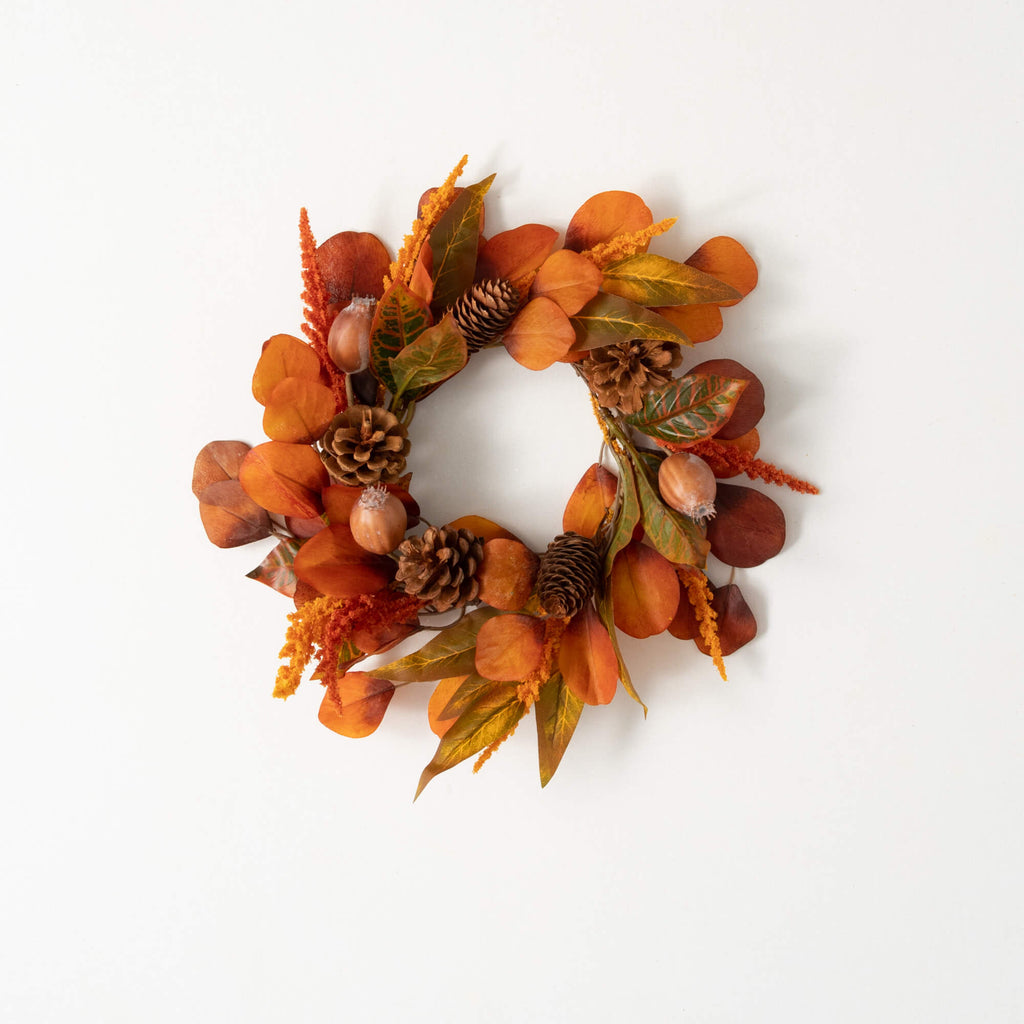 Mixed Fall Leaf & Wheat Ring  