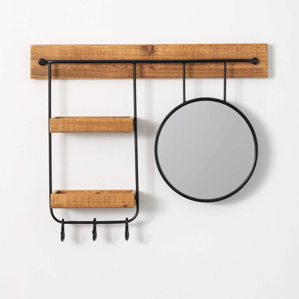Hanging Mirrored Modular Shelf