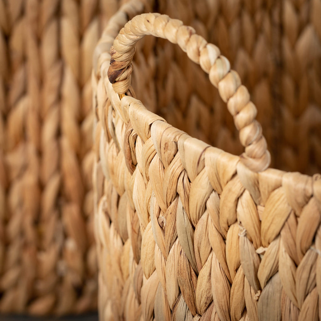 Handcrafted Fiber Basket Set 2