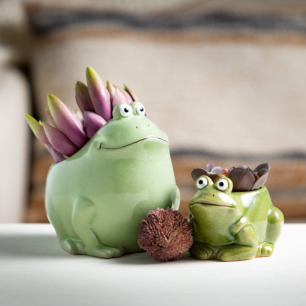 Toad-Ally Fun Planter Set Of 2